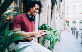 Image of man browsing