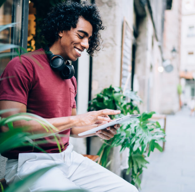Image of man browsing