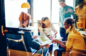group of people in meeting