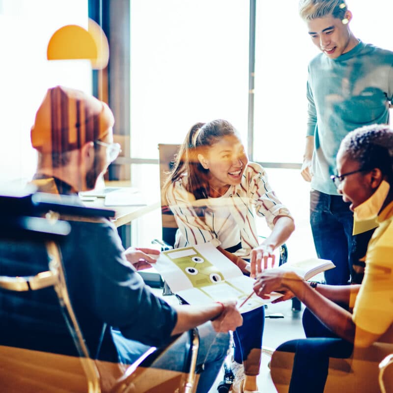 group of people in meeting